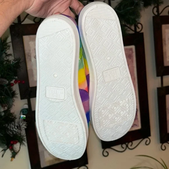 Handmade Rainbow Sneakers Women’s 11 One-of-a-Kind Hand Painted Canvas Shoes - Picture 9 of 9